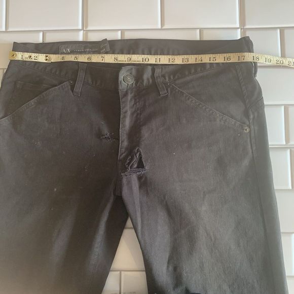 Armani Exchange Jeans Adult Sz 34R Black Slim Fit Stretch Denim Casual Men’s - Picture 7 of 16